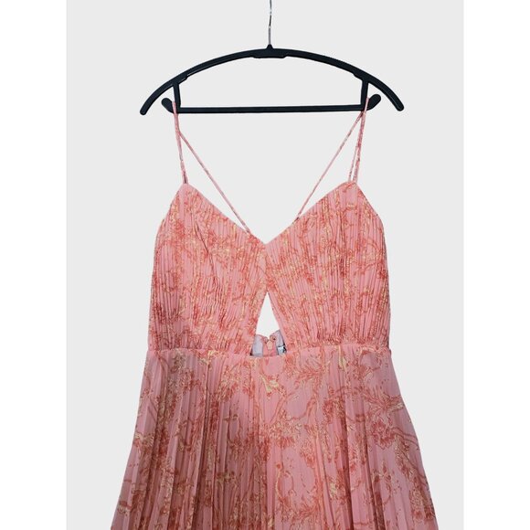 AMUR Peach Floral Maxi Dress - Picture 4 of 13